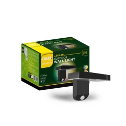 Calex Smart Outdoor solcellelampe til vægmontering, sensor, RGBW