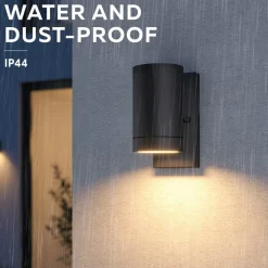 udendørs væglampe Alba GU10, Downlight, sort, sensor^Calex Hot