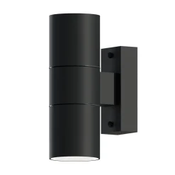 Calex udendørs væglampe GU10 stål, op/ned, 17 cm, sort