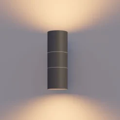 Calex udendørs væglampe GU10 stål op/ned 17 cm, antracit