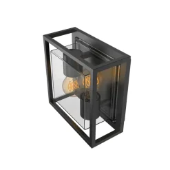 Calex Væglamper>udendørs væglampe, 2-lys, top/bund, aluminium, sort