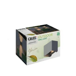 udendørs væglampe Rektangel op/ned højde 10 cm antracit^Calex Best