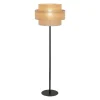 TK Lighting Calisto gulvlampe, jute, cylinder, naturbrun, højde 155 cm