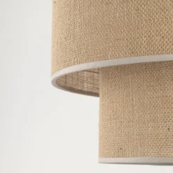 TK Lighting Calisto gulvlampe, jute, cylinder, naturbrun, højde 155 cm