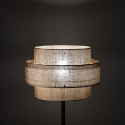 TK Lighting Calisto gulvlampe, jute, cylinder, naturbrun, højde 155 cm