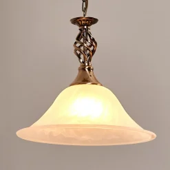 Searchlight CAMEROON pendellampe i patineret messing