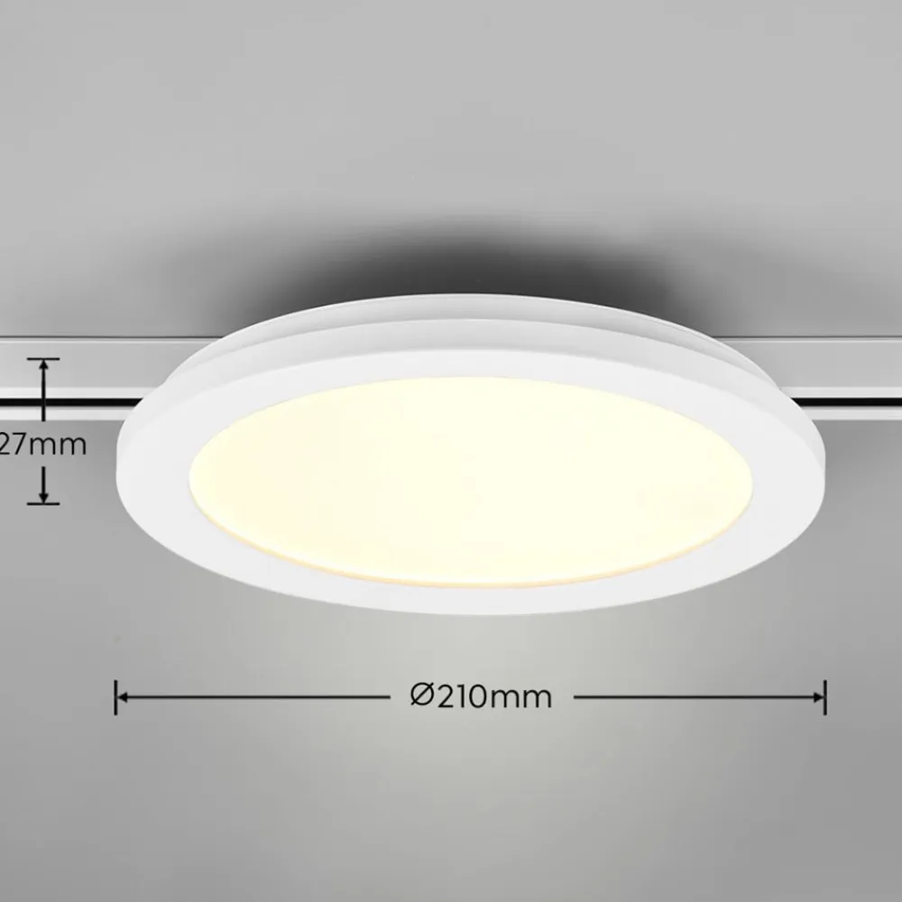 Trio Lighting Skinnesystem>Camillus LED-skinnelampe til DUOline, hvid, Ø 26 cm