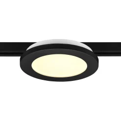 Trio Lighting Camillus LED-skinnelampe til DUOline, sort, Ø 17 cm