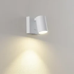 CAN TILT vægspot, hvid, 10 x 10 cm, metal, kontakt, USB^Deko-Light Discount