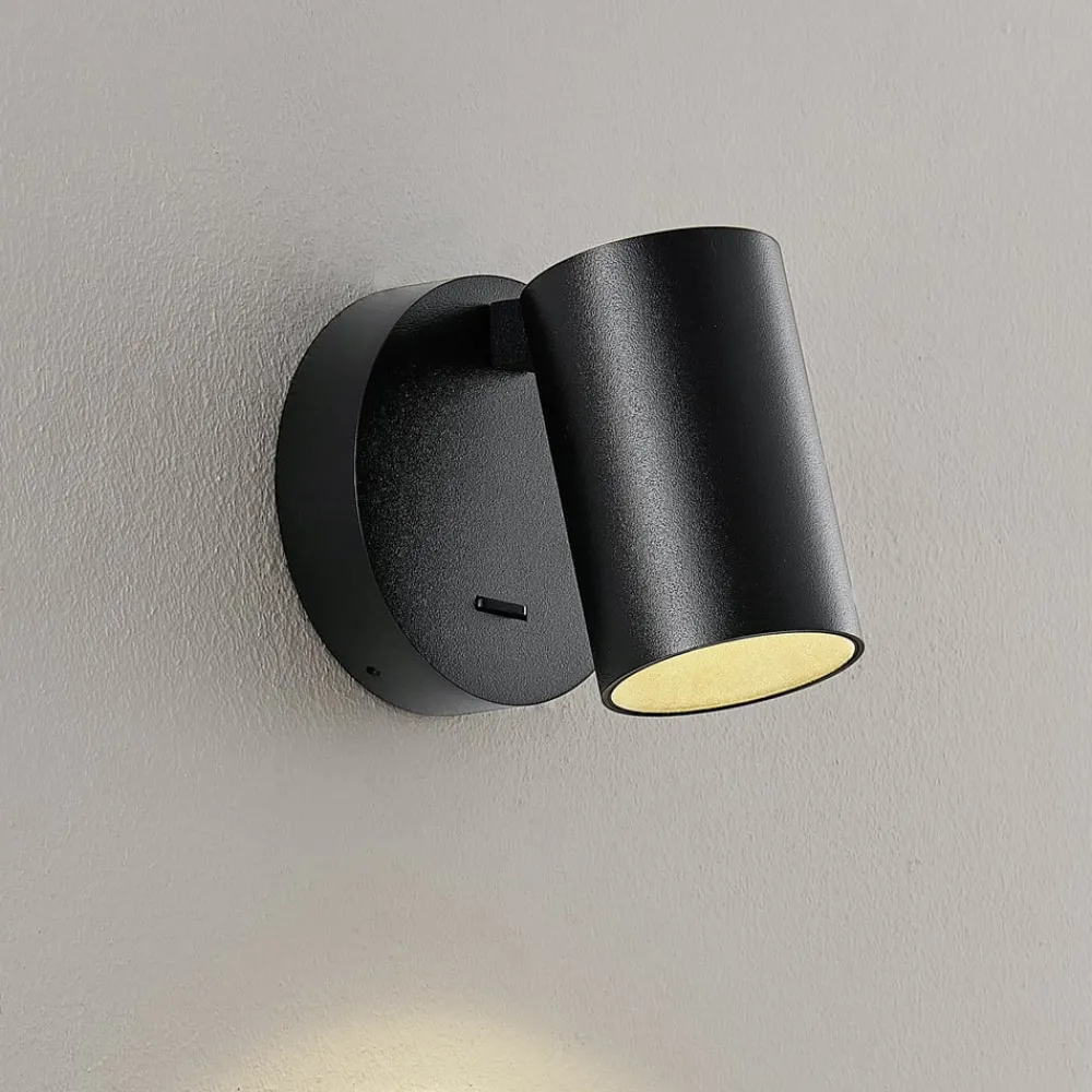 Deko-Light Væglamper|Væglamper>CAN TILT vægspot, sort, Ø 10 cm metal GU10 kontakt