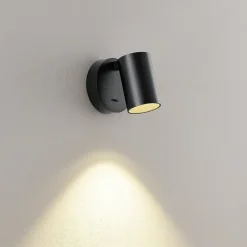 Deko-Light Væglamper|Væglamper>CAN TILT vægspot, sort, Ø 10 cm metal GU10 kontakt