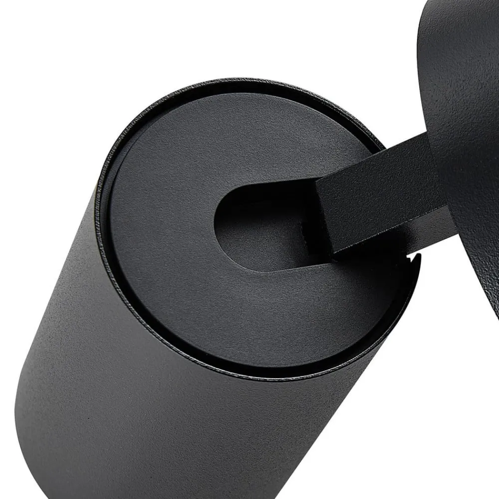 Deko-Light CAN TILT vægspot, sort, Ø 10 cm, metalkontakt USB