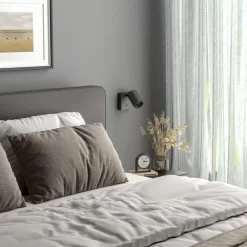 CAN TILT vægspot, sort, 10 x 10 cm, metal GU10 kontakt^Deko-Light