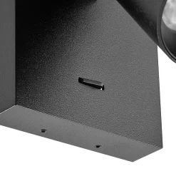 CAN TILT vægspot, sort, 10 x 10 cm, metal GU10 kontakt^Deko-Light