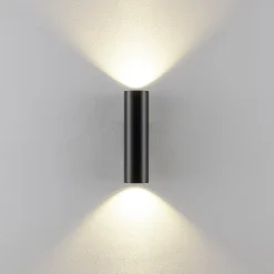 Deko-Light CAN væglampe, sort, 2 lyskilder, højde 22 cm, metal, GU10