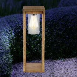 Candela sokkellampe i trælook, højde 50 cm^Globo Best