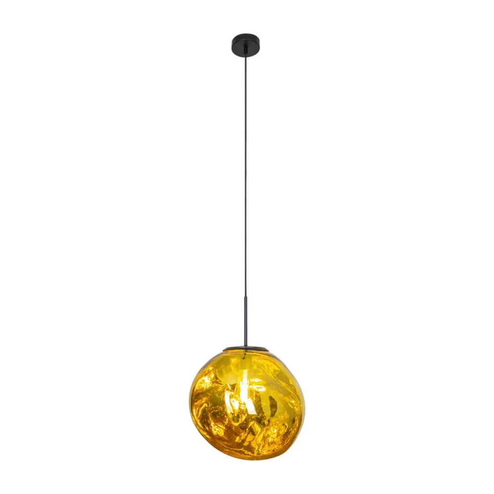 Eco-Light Pendellamper>Canopus hængelampe, guldfarvet, Ø 36 cm, glas, E27