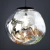 Canopus hængelampe, sølvfarvet, Ø 36 cm, glas, E27^Eco-Light Online
