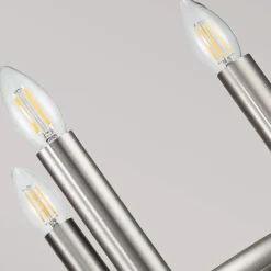 KICHLER Capitol Hill lysekrone, 6 lys, børstet nikkel