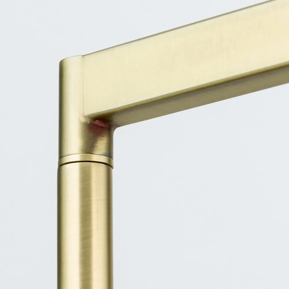 ORION Gulvlamper|Gulvlamper>Carlton tekstilgulvlampe, mat messing