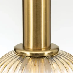 ORION Carneval pendellampe, antik messing/amber, Ø 14 cm, glas