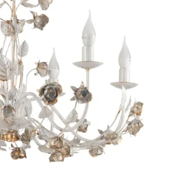 ONLI Carolina lysekrone, elfenbensfarvet, 6 lyskilder, jern