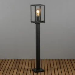 Konstsmide Carpi gadelampe, lygteform, sort