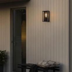 Carpi udendørs væglampe, sort, 18 x 30 cm^Konstsmide Clearance