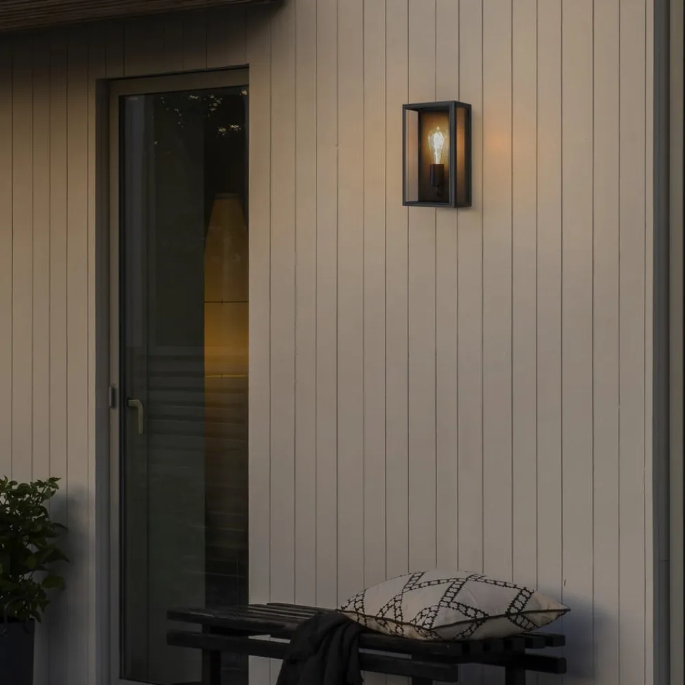 Carpi udendørs væglampe, sort, 18 x 30 cm^Konstsmide Clearance
