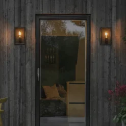 Carpi udendørs væglampe, sort, 18 x 30 cm^Konstsmide Clearance