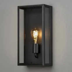 Carpi udendørs væglampe, sort, 20,5 x 40 cm^Konstsmide Discount