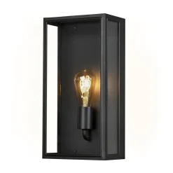 Carpi udendørs væglampe, sort, 20,5 x 40 cm^Konstsmide Discount