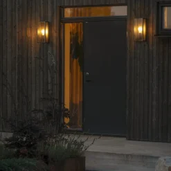 Carpi udendørs væglampe, sort, 20,5 x 40 cm^Konstsmide Discount