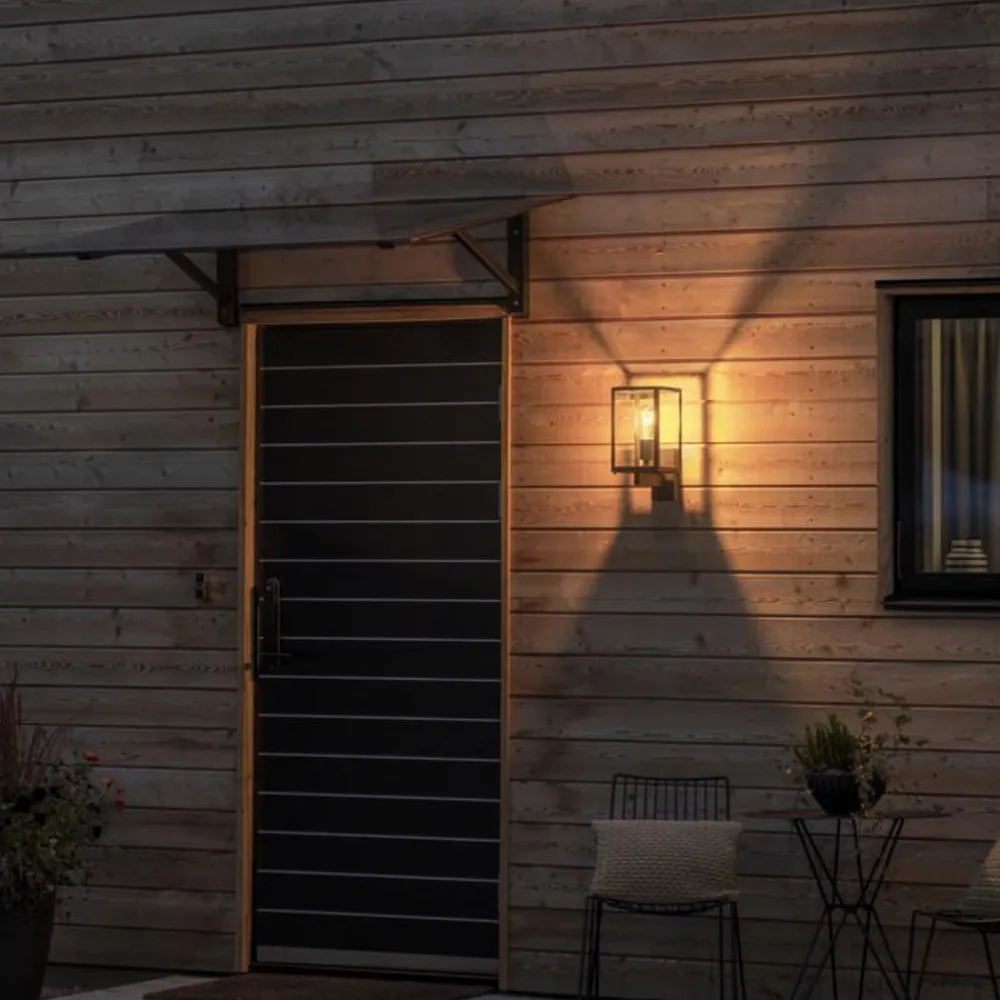 Konstsmide Væglamper>Carpi udendørs væglampe, sort, bredde 16,5 cm