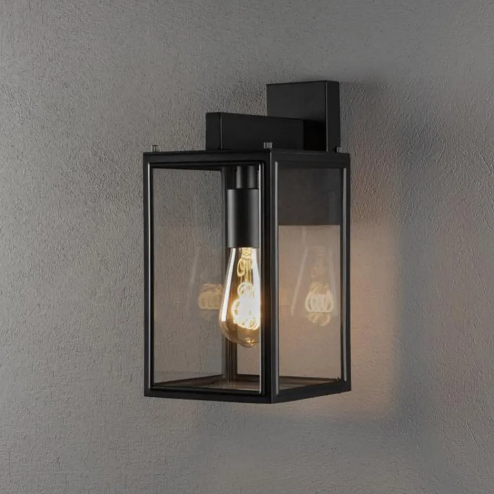 Konstsmide Væglamper>Carpi udendørs væglampe, sort, bredde 16,5 cm