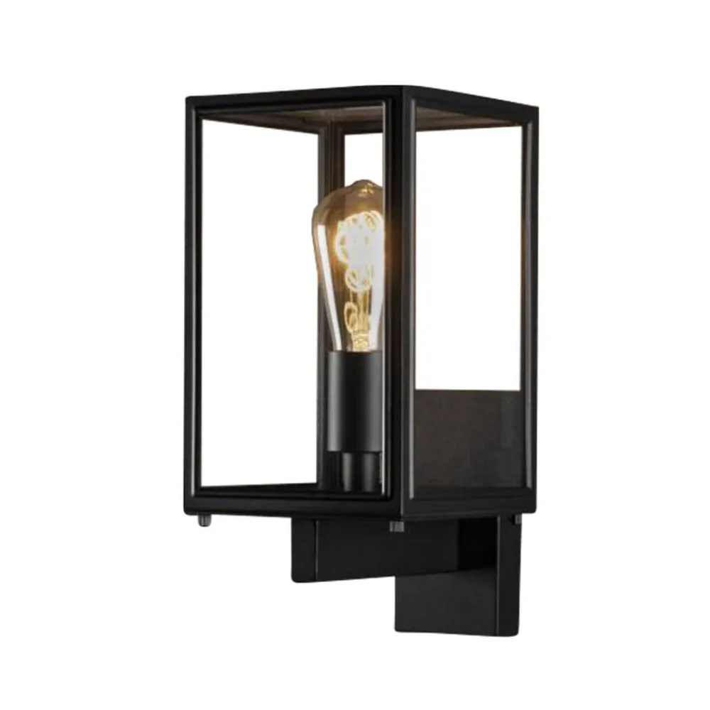 Konstsmide Væglamper>Carpi udendørs væglampe, sort, bredde 16,5 cm