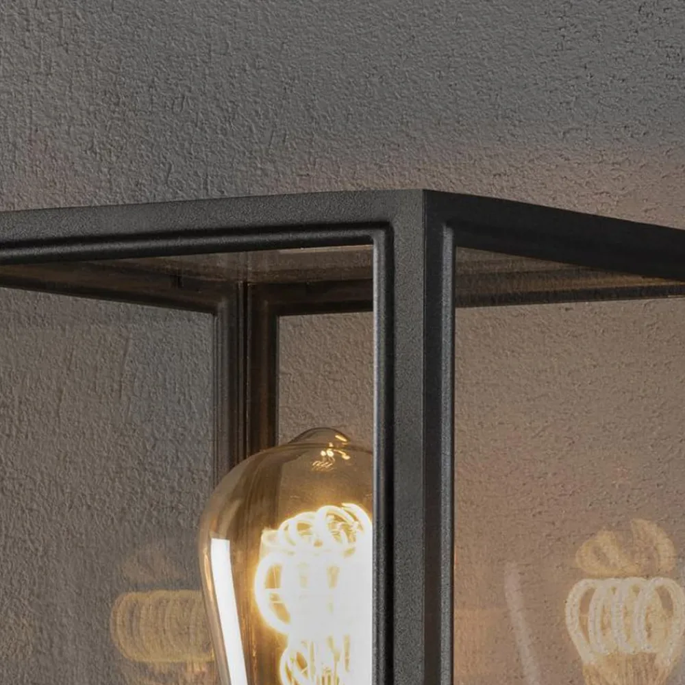 Konstsmide Væglamper>Carpi udendørs væglampe, sort, bredde 16,5 cm