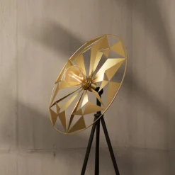 EGLO Castanuelo gulvlampe, sort/guld