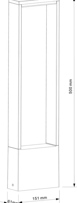 Cata IV LED-sokkellampe, højde 50 cm^Deko-Light Discount