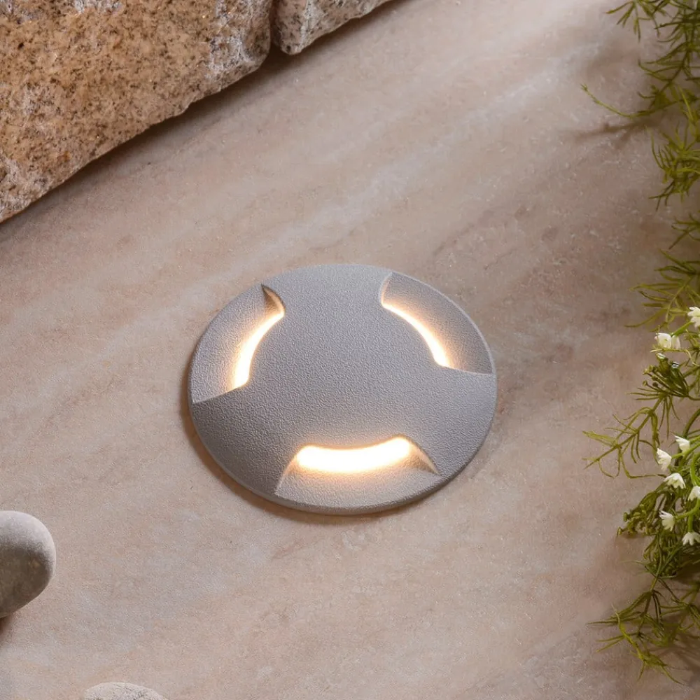 Fumagalli Nedgravet Udebelysning|Udendørs Spot>Ceci 120-3L LED-nedgravningsspot, gråt, CCT