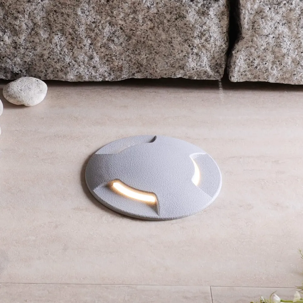 Fumagalli Nedgravet Udebelysning|Udendørs Spot>Ceci 120-3L LED-nedgravningsspot, gråt, CCT