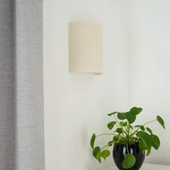 Celine væglampe, beige, stof, E27^Duolla Outlet