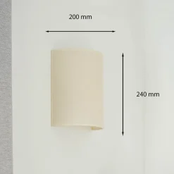 Celine væglampe, beige, stof, E27^Duolla Outlet