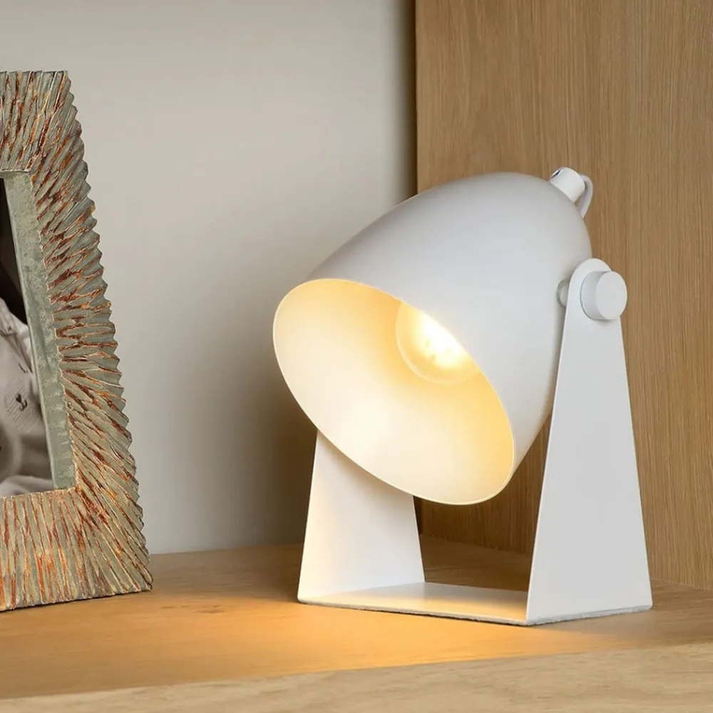 Lucide Chago bordlampe i metal, hvid