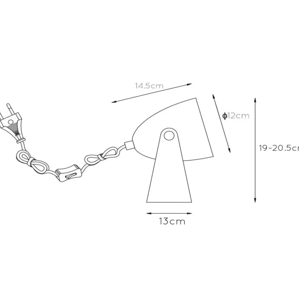 Lucide Chago bordlampe i metal, hvid