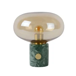 Charlize bordlampe, marmoreret grøn/ravgul^Lucide Discount