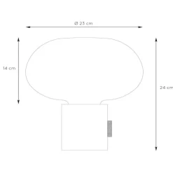 Charlize bordlampe, marmoreret grøn/ravgul^Lucide Discount