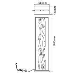 Chaumont LED-gulvlampe af træ^Brilliant Best