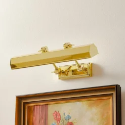 Chawton gallerilampe, poleret messing, 40,2 cm^Elstead Outlet