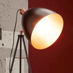 EGLO Chester gulvlampe, sort, kobber